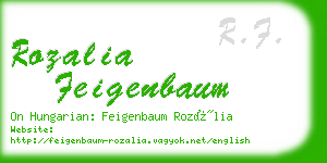 rozalia feigenbaum business card